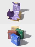 Boîtes d'emballage de savon personnalisées imprimées en couleur recto-verso, boîte d'emballage en carton pliable simple et écologique avec plateau intérieur