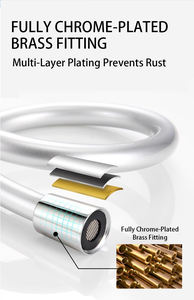 <span class=keywords><strong>Manguera</strong></span> de Ducha de PVC Flexible, Moderna, Duradera, Anti-torsión, con Filtro de Latón Refinado, Soporte para Cabezal de Ducha de Alta Presión, <span class=keywords><strong>Manguera</strong></span> de Plomería - Product Image 6