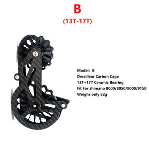 Dérailleur arrière en céramique pour vélo, poulie de guidage, en fibre de carbone, pour <span class=keywords><strong>shimano</strong></span> 6800 R8000 <span class=keywords><strong>R7000</strong></span>, 17T - Product Image 4