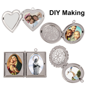 Collier unisexe en acier inoxydable avec pendentif à mémoire <span class=keywords><strong>de</strong></span> forme, <span class=keywords><strong>sublimation</strong></span>, avec cadre <span class=keywords><strong>de</strong></span> photo et mémoire, pour hommes et femmes - Product Image 2