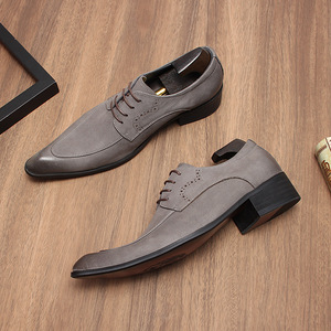 Zapatos de vestir de caballero de cuero mate con cordones y punta en pico para hombre - Product Image 6