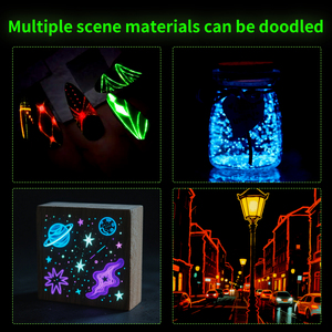 Bolígrafo de pintura acrílica que brilla en la oscuridad, reactivo UV de neón, a base de agua, no tóxico <span class=keywords><strong>para</strong></span> manualidades de bricolaje, pintura rupestre, decoración de Halloween - Product Image 5