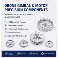 Composants structurels en aluminium CNC de haute précision pour supports de cardan et de caméra de drone