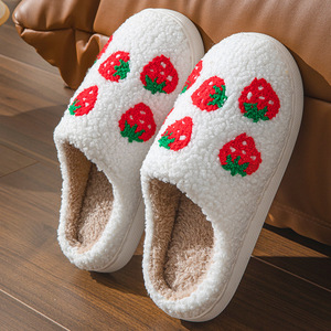 Winter Selling Plush Warm Ladies <b>Slippers</b> Indoor Cartoon Ladies <b>Slippers</b> Green Flat Embroidered Designer <b>Slippers</b> for Women - Product Image 5