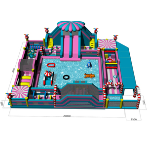 Parc aquatique gonflable commercial, aire de jeux gonflable portable, château gonflable, parc à thème avec <span class=keywords><strong>piscine</strong></span> - Product Image 1