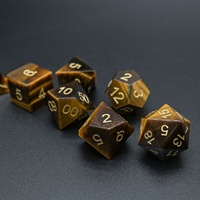 Cadeau spécial, jeu de rôle, jeu de dés en pierres précieuses réelles pour les amateurs de jeux, Dungeons and Dragons