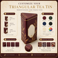 Boîte à thé triangulaire personnalisée pour l'emballage de thé de spécialité en cadeau