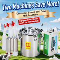 Machine à traire électrique portable, pulsation et aspiration directe en option, seau en acier inoxydable 5/10/14L, pour vaches et chèvres, pour ferme
