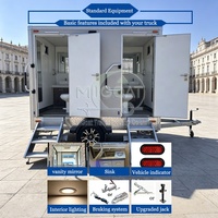 Promotion : Remorque WC Mobile 2 Cabines, Mono-essieu, avec Chasse d'eau, Lavabo et Urinoir, pour Événements Extérieurs et Chantiers