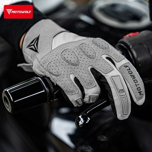 Guantes de Motocicleta Modololo Retro de Dedo Completo, Transpirables, de <span class=keywords><strong>Malla</strong></span>, para Verano, Protección Antifallas, para Hombre y Mujer - Product Image 3