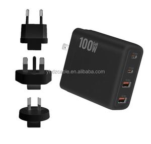Nouveau chargeur Gan PD 100W, adaptateur PD pliable standard US UK EU AU 100W, chargeur de voyage 2A2C - Product Image 2