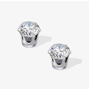 Custom Lady Earring Fashion Diamond 316L Stainless Steel 4 6 8mm <b>Clip</b>-on Diamond Magnetic Earrings Magnet Earrings For Women - Product Image 6