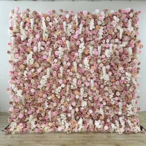 Mur de fleurs artificielles 3D en soie blanche, fait main, imperméable, décoration de mariage moderne pour mur de balcon, vente chaude - Product Image 3