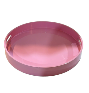 Plateau de service en laque artistique, riche et brillant, plat décoratif, accessoire de luxe fini à la main pour la décoration de table basse - Product Image 1