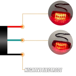 Feu arrière universel 12V pour moto, lampe de <span class=keywords><strong>plaque</strong></span> d'<span class=keywords><strong>immatriculation</strong></span>, feux de freinage pour scooters, cyclomoteurs, motocross, accessoires de moto tout-terrain - Product Image 5