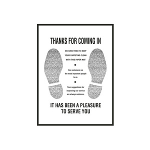 <span class=keywords><strong>Tapis</strong></span> de sol de <span class=keywords><strong>voiture</strong></span> en papier jetable blanc personnalisé, antidérapant, merci <span class=keywords><strong>pour</strong></span> le lavage de la <span class=keywords><strong>voiture</strong></span> - Product Image 3