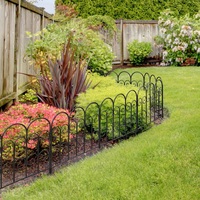 Poudres de vinyle enduites pelouse jardin Iris bordure clôture panneau lié jardinage bord cour parc vert doux gris anthracite