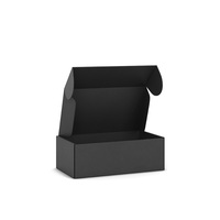 Boîtes cadeaux pliables en carton rigide noir de luxe avec impression personnalisée, fermeture magnétique, couvercle, impression de logo