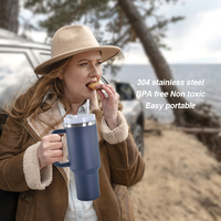 Bouteille d'eau isotherme en acier inoxydable personnalisée sans BPA de 40 oz, écologique, noir mat, vert, multicolore, gobelet avec logo personnalisé