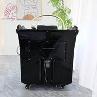 Bac à shampoing portable sans plomberie avec réservoir d'eau et chaise de lavage confortable pour salon de coiffure et spa