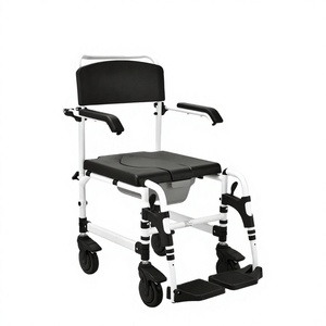 DIVOUS D691 Factory <b>Hot</b> Selling High Quality 6 <b>Wheels</b> Commode Toilet Manual Lightweight <b>Wheelchair</b> 46cm Seat Width 150kg - Product Image 1