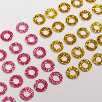 Stiker lembar Glitter perekat kustom kualitas tinggi kain dekorasi kartu bubuk halus murah untuk boneka kotak buta