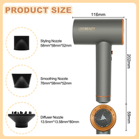 Sèche-cheveux électrique haute puissance 2100W, soin ionique des cheveux avec kit de diffuseur et embout, câble personnalisé pour la vente en gros
