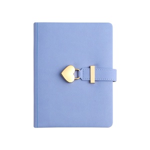 Carnet à spirales B6 en PU, design élégant, avec cadenas en forme <span class=keywords><strong>de</strong></span> cœur, carnet <span class=keywords><strong>de</strong></span> <span class=keywords><strong>comptabilité</strong></span>, logo personnalisable, cadeau - Product Image 3