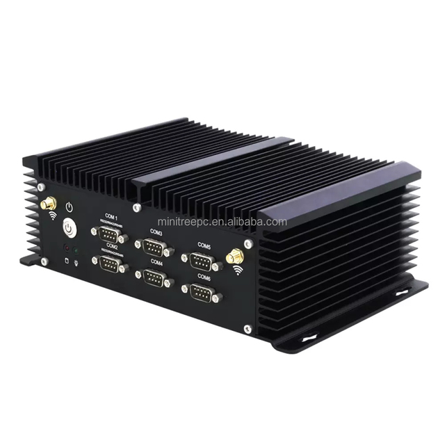 Fanless GPIO Industrial Mini PC 6xRS232 RS485 COM Port Core I5 8250U I7 8550U HD VGA Win10 Dual LAN Industrial Vehicle Computer