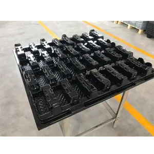 High Quality Black Abs Vacuum Formed Plastic Hard Rectangle Motor Lithium Battery Cell Tray For Packing
