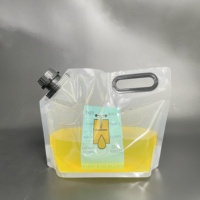 Emballage de boisson liquide en plastique recyclé 1L 2L Doypack Demi-gallon Sac de boisson en plastique Emballage de boisson en sachet avec bec verseur