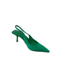 Summer New Pointed Thin Heels in the of Single Shoes After Empty Toe Sandals High Green Women's - Product Image 5
