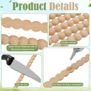 <span class=keywords><strong>Moulure</strong></span> décorative moderne en bois massif semi-perlé non finie 3D pour meubles, murs, armoires, étagères, fenêtres et portes - Product Image 2