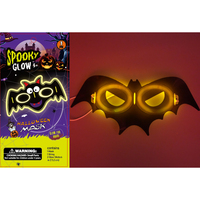 Masque de citrouille d'Halloween coloré, masque de chauve-souris, PVC élastique, effets lumineux fantomatiques, cadeaux de fête, événements de mascarade, bâtons lumineux