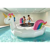 Trampoline aquatique gonflable licorne, plateforme de saut aquatique, lit de saut aquatique