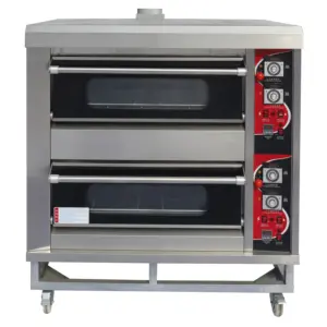 New Baking Machine Double Deck 4 Trays Gas Deck Bakery Oven in Kitchen Equipment on sale