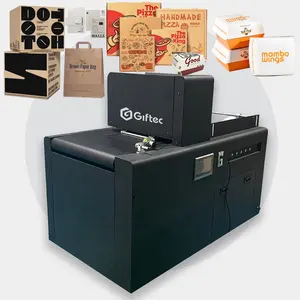 Giftec High-Speed Verpakking One Pass Printer Hp Heads Single Pass Digital Printer Pouch Koffie Papier Cup Cmyk Inkjet Printers