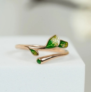Blue Ivy <strong>Ring</strong> for Woman Christmas Gift for Her Silver Plated Jewelry Gift for Teacher Pink <strong>Ring</strong> for <strong>Mum</strong> Gift for Grandma and Mom - Product Image 2