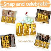 3FT Gold Marquee Light Up Letters für Geburtstag Gold Party Dekorationen Große Gold Marquee Letters
