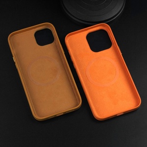 Tốt Nhất Bán Biểu Tượng Tùy Chỉnh Sang Trọng PU Da Trường Hợp Điện Thoại Di Động Từ Trường Hợp Điện Thoại Cho Iphone 12 13 14 15 Pro Max - Product Image 6