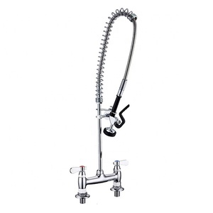 Grifo de Cocina Comercial de Latón de Alta Presión con Rociador Pre-Lavado de 8 Pulgadas para Fregadero Industrial Ecológico de Estilo Rústico para Exteriores - Product Image 1