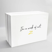 Boîte cadeau en carton blanc de luxe personnalisée, 2 pièces, avec couvercle et base, pour bijoux