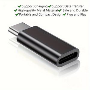 Adaptador USB OTG Hembra Tipo-C a IOS de 8 Pines, Transferencia de Datos Rápida de 480 Mbps, Adaptador de Alimentación para Teléfono Móvil, Aleación de Aluminio OTP - Product Image 2