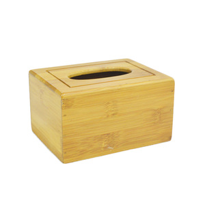 Boîte à mouchoirs en bambou avec logo personnalisé, boîte de rangement pour la maison, boîte à mouchoirs pour restaurant, boîte à mouchoirs pour hôtel, rangement pour salon. - Product Image 1