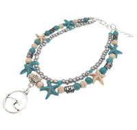 Nouveaux Bracelets Perlés Bohèmes Charmants pour Femmes, Chevillères en Alliage Turquoise, Style Plage Tendance