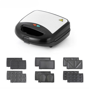 Multifunction Breakfast Maker 110V Electric With Interchangeable Plates For <b>Waffle</b> Sandwich Donut Toast And More - Product Image 1