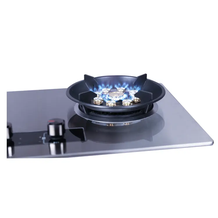 LYROE Home Kitchen High Quality Stainless Steel OEM Brass Burner Nozzle Jet Burner Digital Control Panel Gas Hob Cooktops