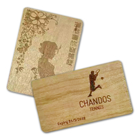 Kunden spezifischer Logo-Druck Rfid NFC Bambus holz Gravierte Visitenkarte