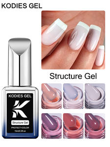 KODIES GEL <span class=keywords><strong>Vernis</strong></span> à Ongles <span class=keywords><strong>Semi</strong></span>-<span class=keywords><strong>Permanent</strong></span> UV Camouflage Nude Gelée Rose Blanc French Résine Structurée Base Rubber en Flacon - Product Image 2
