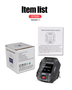 Digital Display Socket <strong>Tester</strong> Power Socket Wiring Detection Wall Plug Breaker Finder <strong>RCD</strong> Test Socket Detector EU/US/UK ST03D - Product Image 4